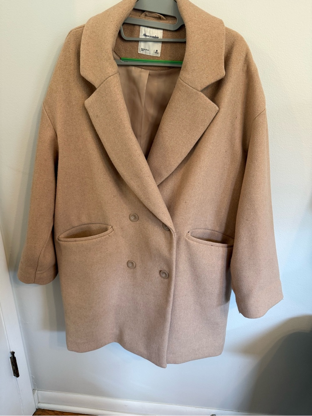 A&F Double-Breasted Camel Wool Coat